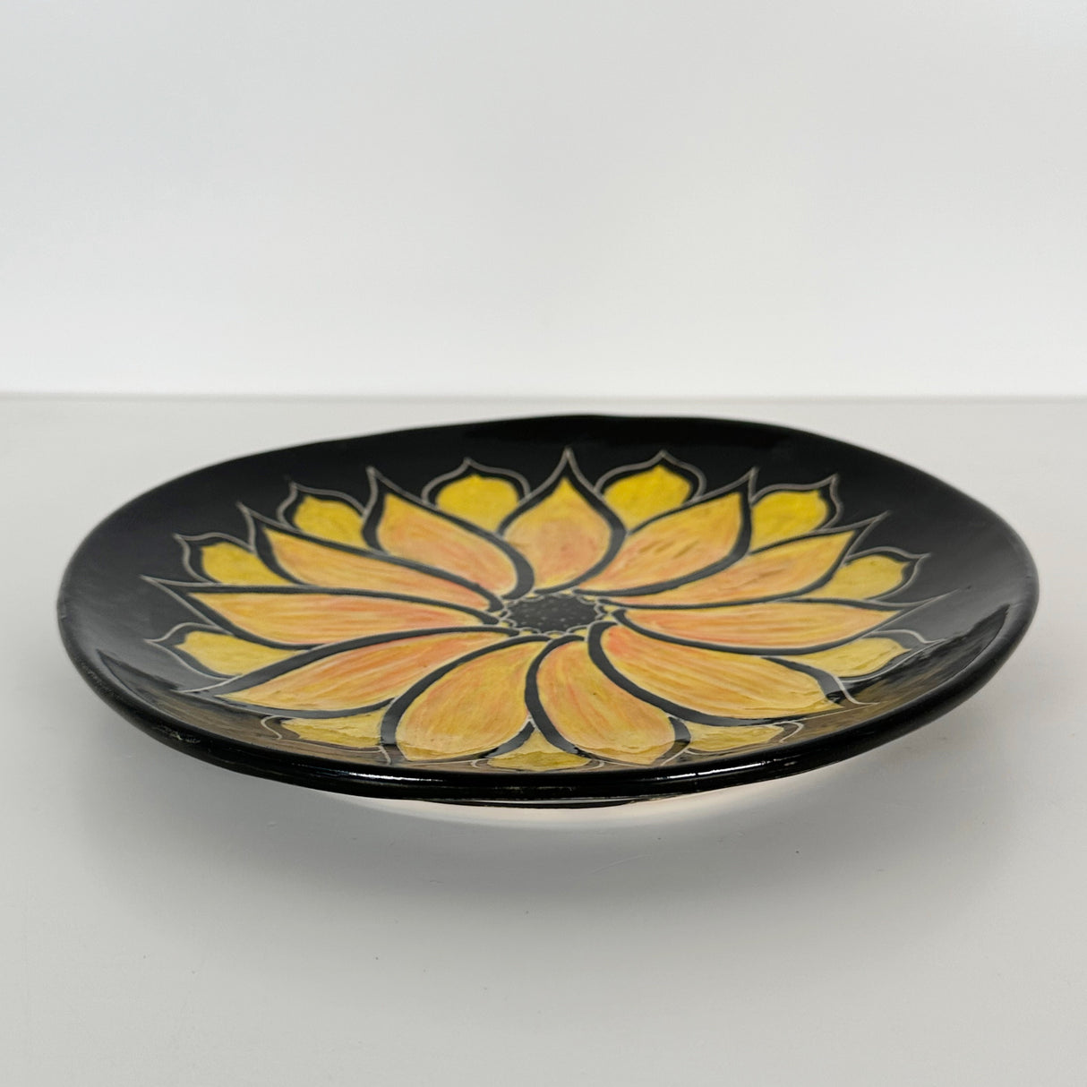 Carved Sunflower Plate | Cindy Walker Davidson