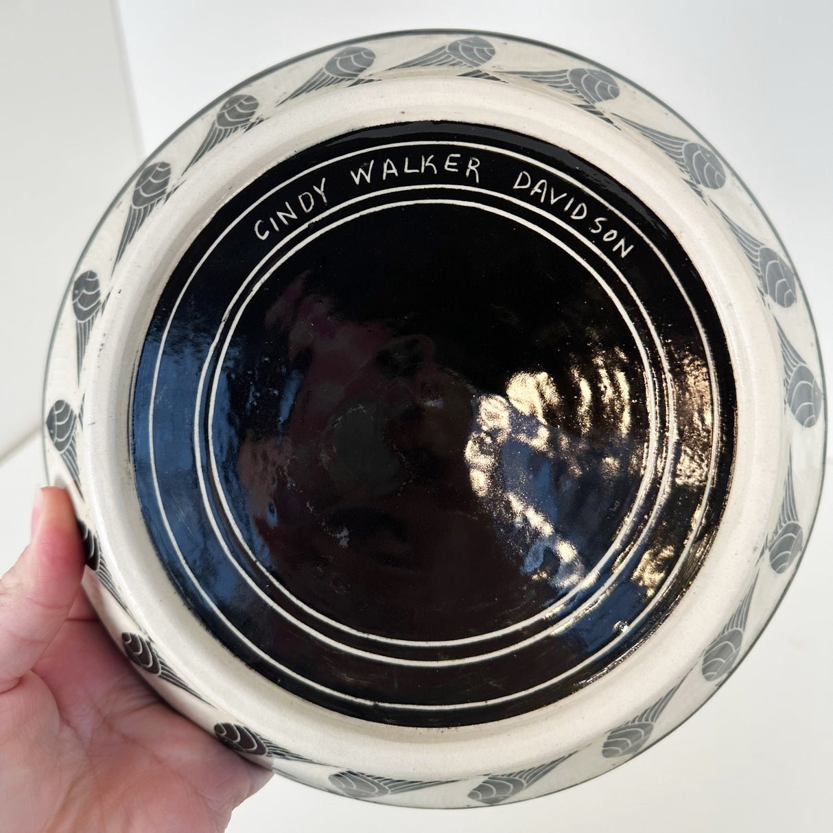 Carved Black Fish Platter | Cindy Walker Davidson