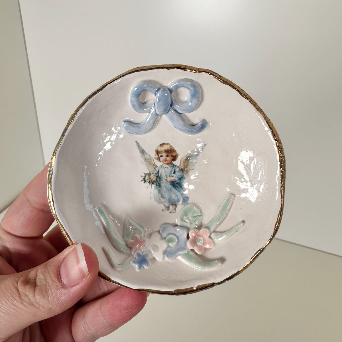 Blue Angel Dish- featuring vintage artwork | Jessica Walker