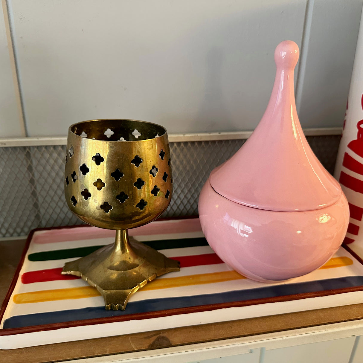 Teardrop Jars in Ruby Red