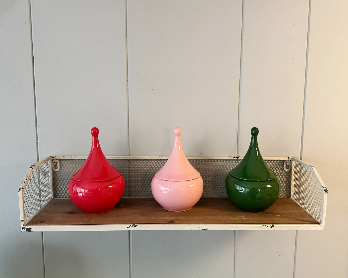 Teardrop Jars in Ruby Red