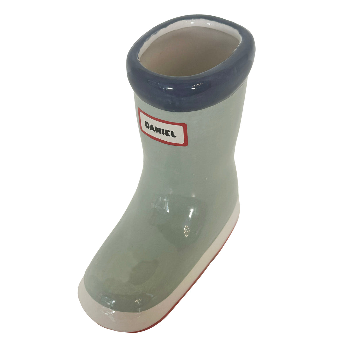 Multicolor Rainboot Vase in Sage | Wholesale