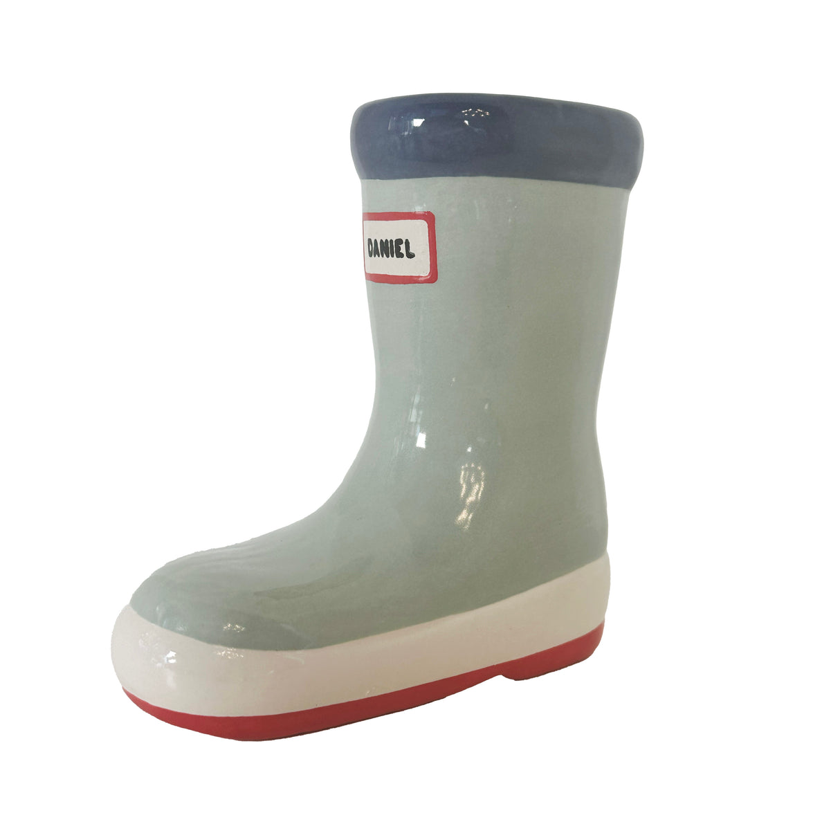 Multicolor Rainboot Vase in Sage | Wholesale