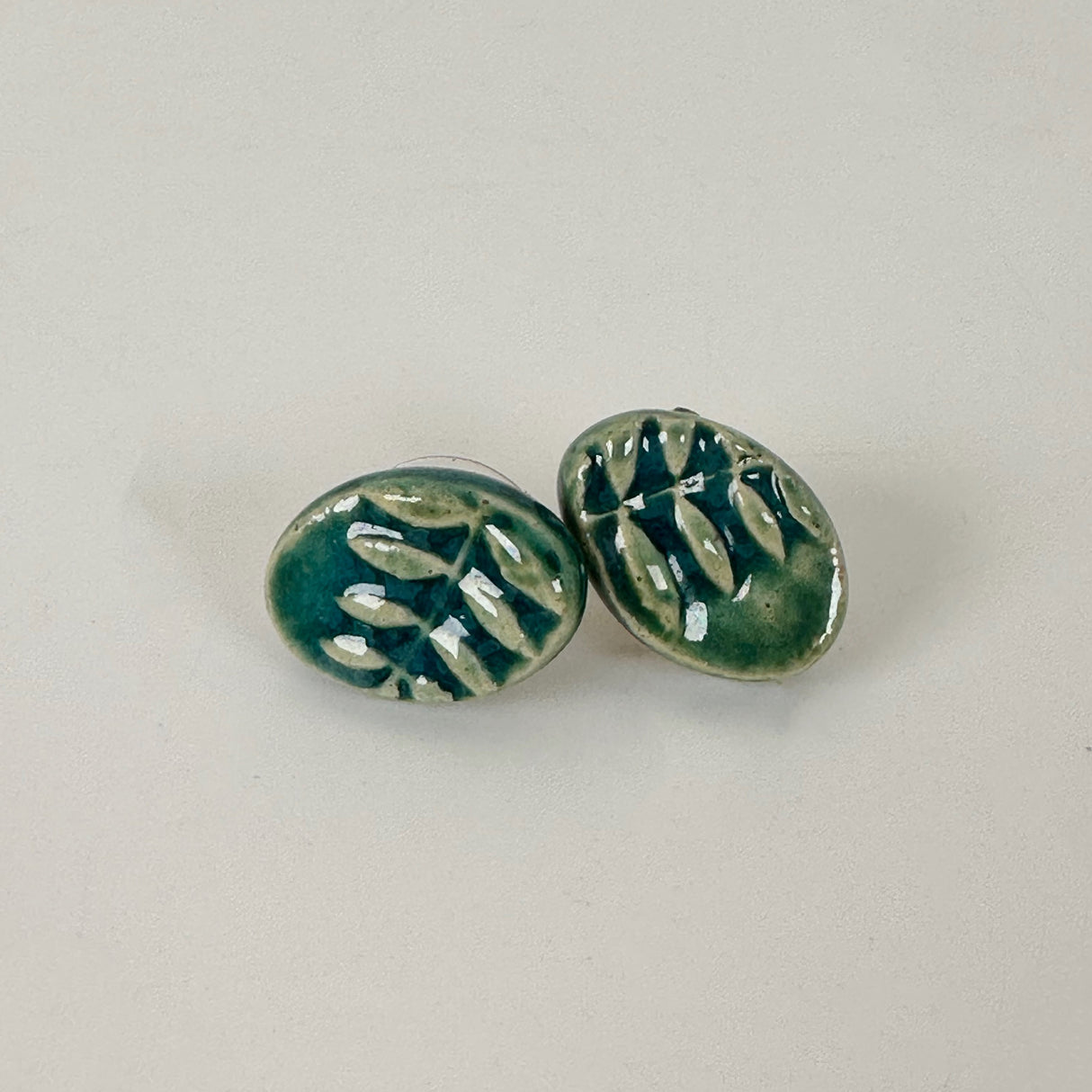 Fern Leaf Clay Earrings | Little Mouse Clayworks