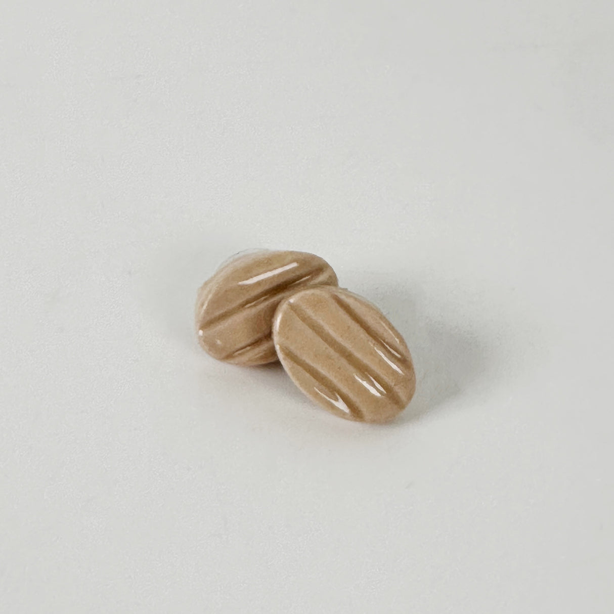 Sandy Almond Clay Earrings | Little Mouse Clayworks