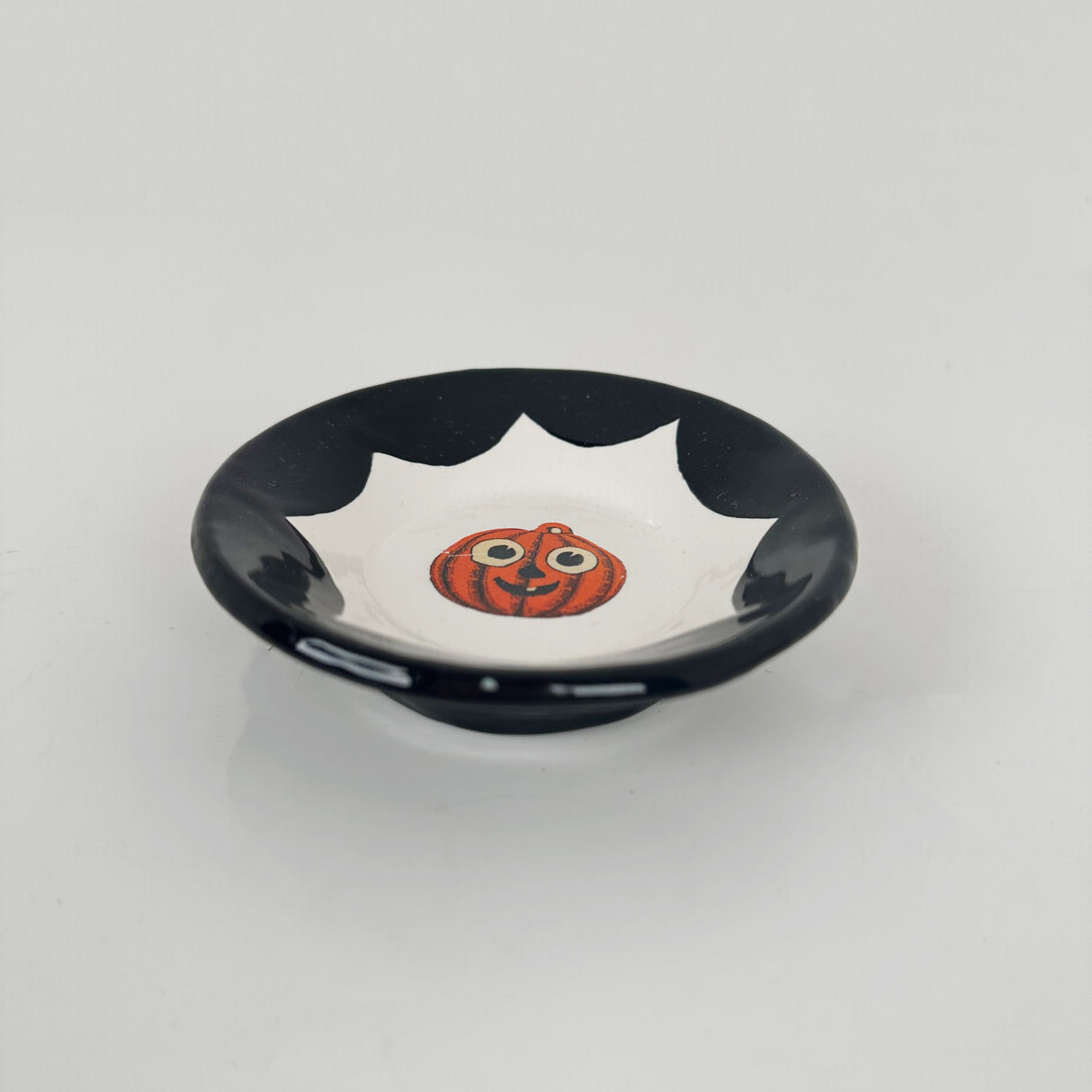 Halloween Pumpkin Black Scalloped Mini Dishes | Jessica Walker