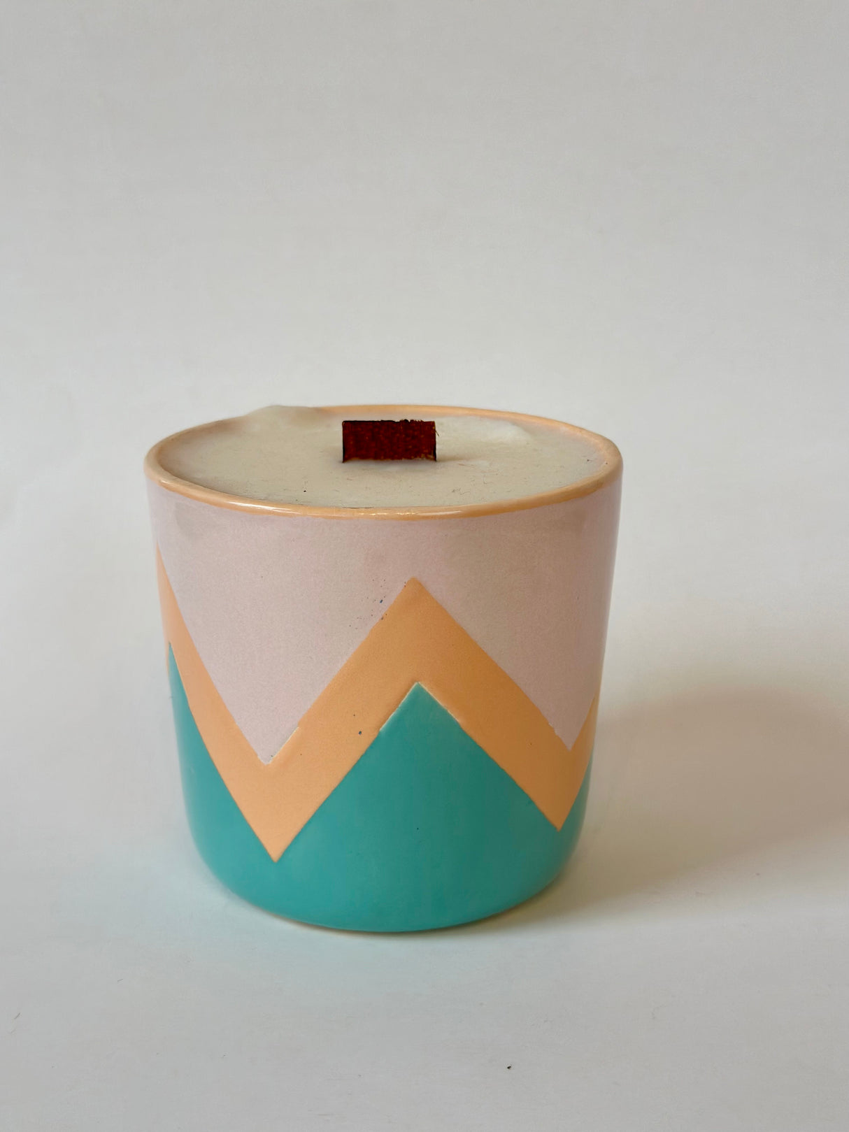 Hand Painted Tumbler with Pink Lemonade Candle | Made from Muck