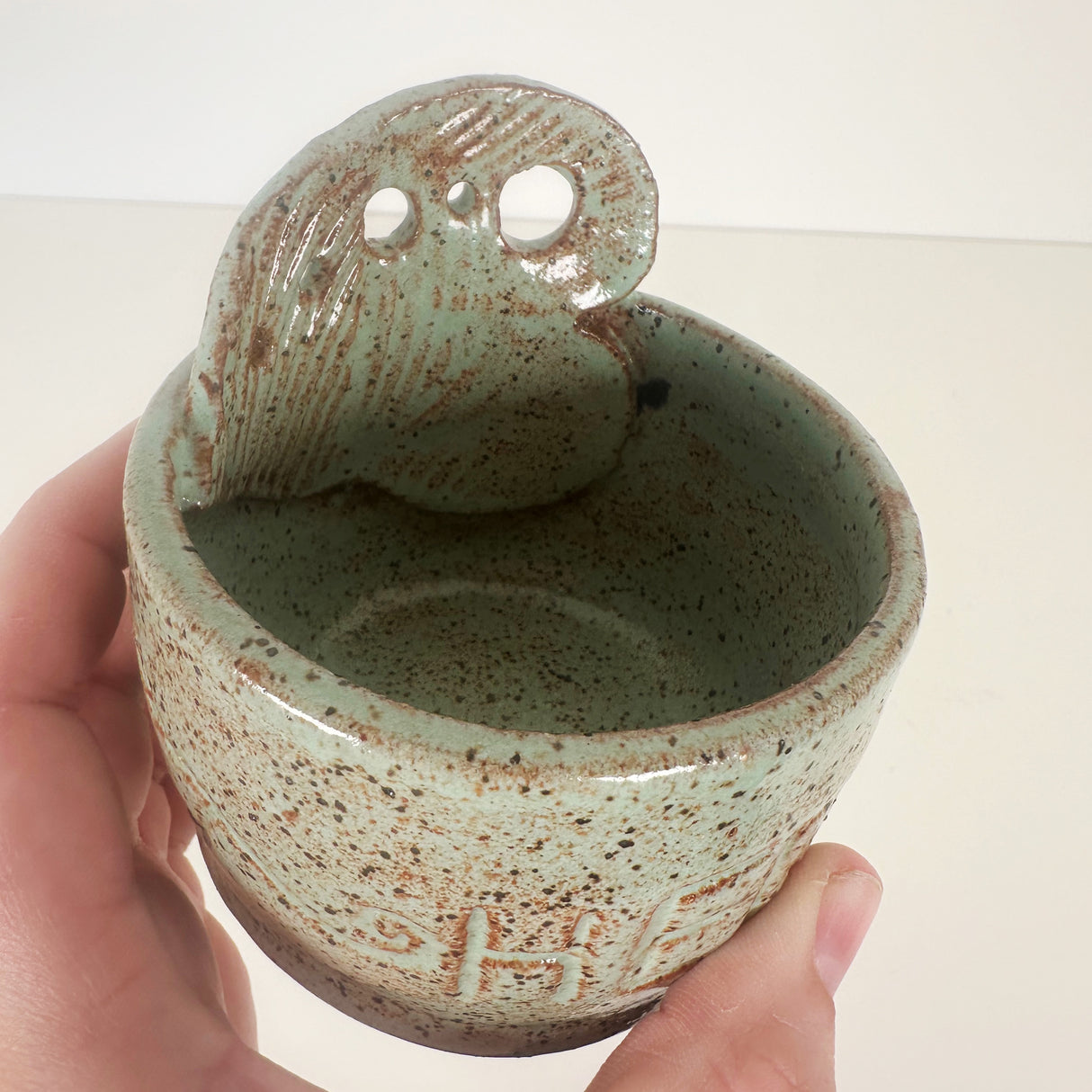 Speckled Jade Herb Striper | Bunnyfoot Pottery