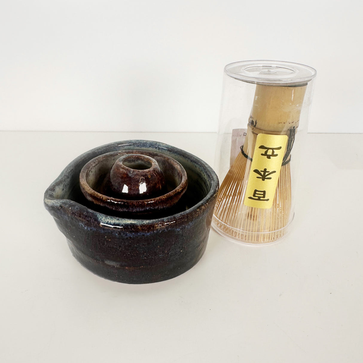 Deep Purple Protest Matcha Set with Matcha Whisk | Bunnyfoot Pottery