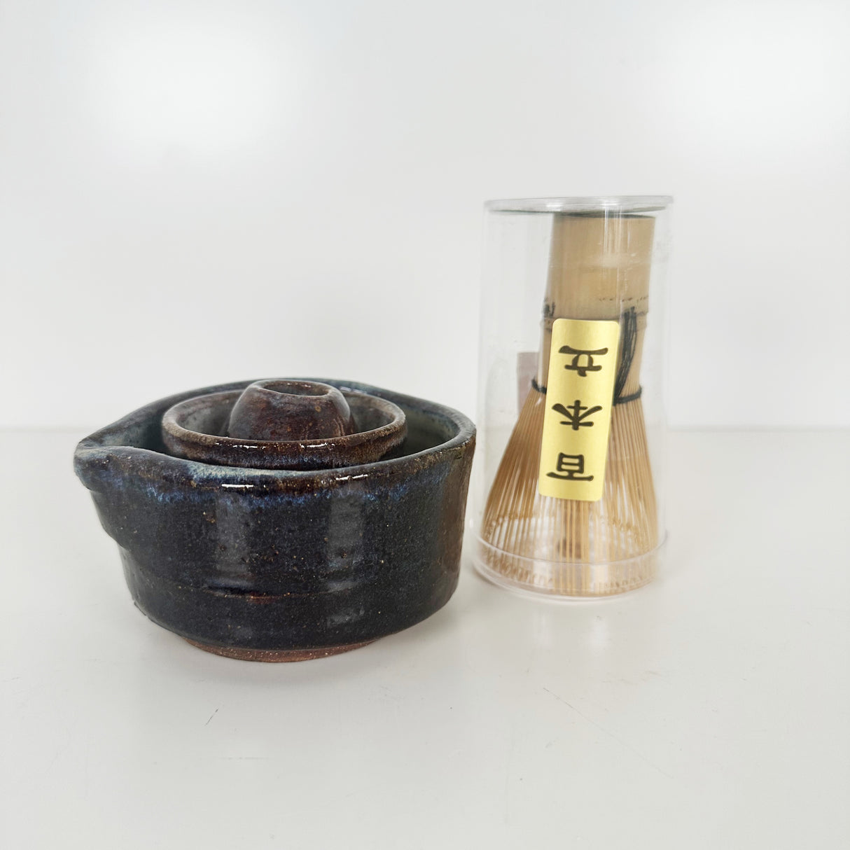 Deep Purple Protest Matcha Set with Matcha Whisk | Bunnyfoot Pottery