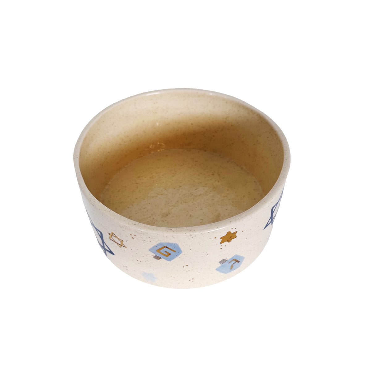 Hanukkah Confetti Round Vases Featuring 22k Gold- Available with Optional Handpoured Pure Beeswax Candle