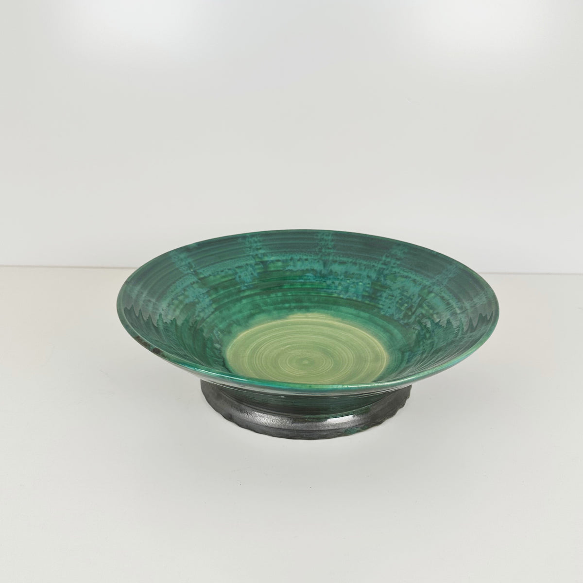 Swirling Teal & Lilly Pad Green Bowl | Once & Future Things