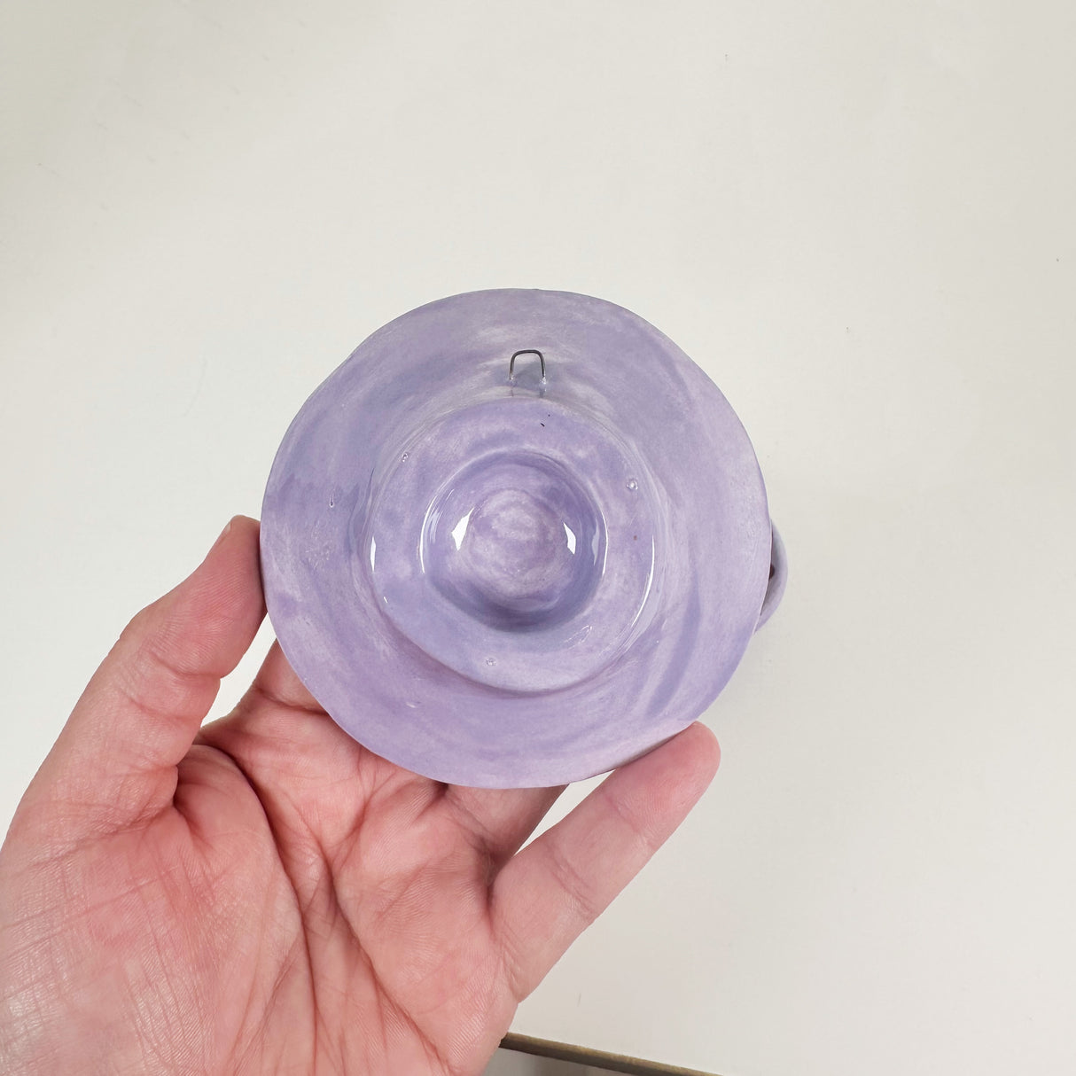 Medium Lavender & Deep Purple Mini Dish with Hook for Hanging | Jessica Walker