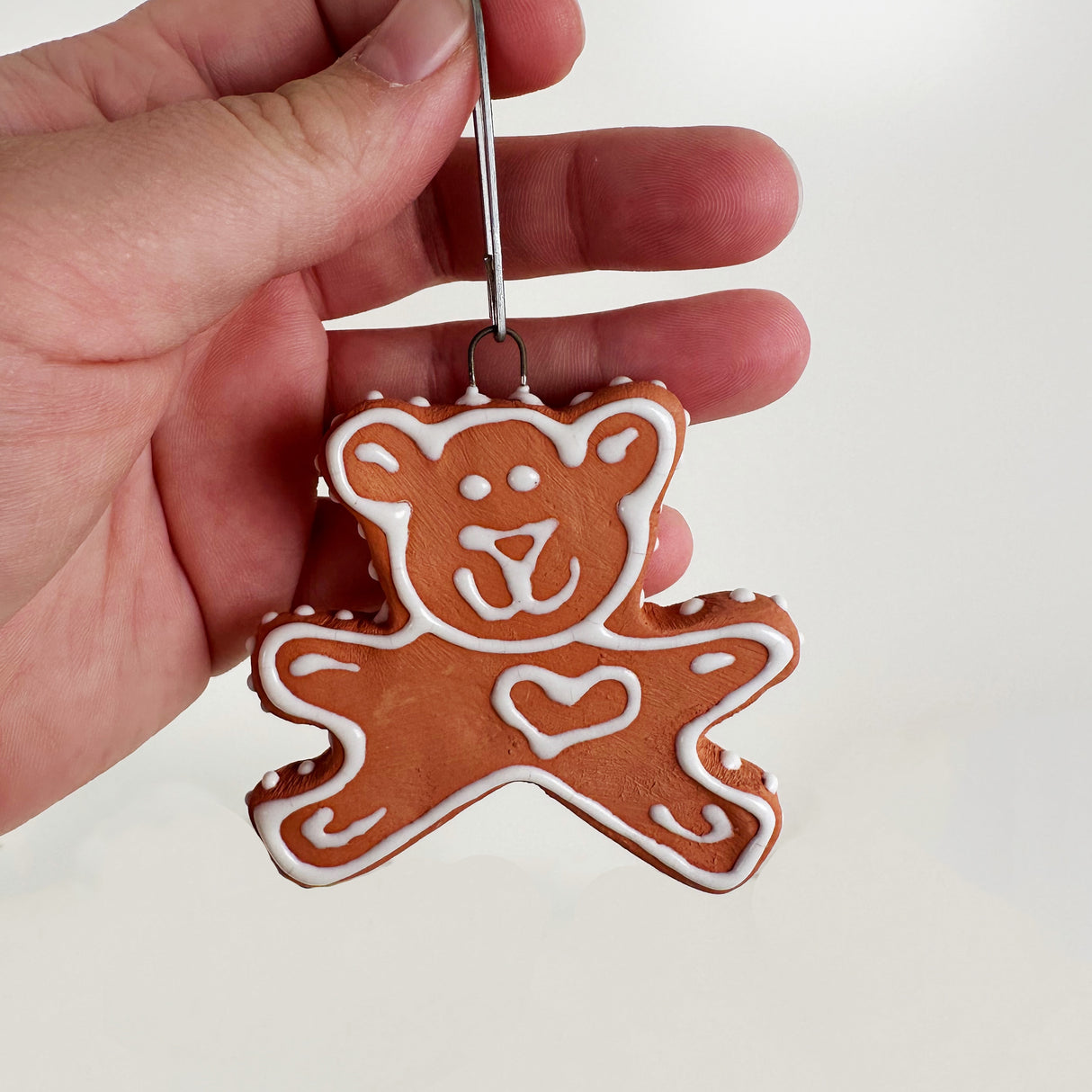 Terracotta Teddy Bear Ornament | Once & Future Things