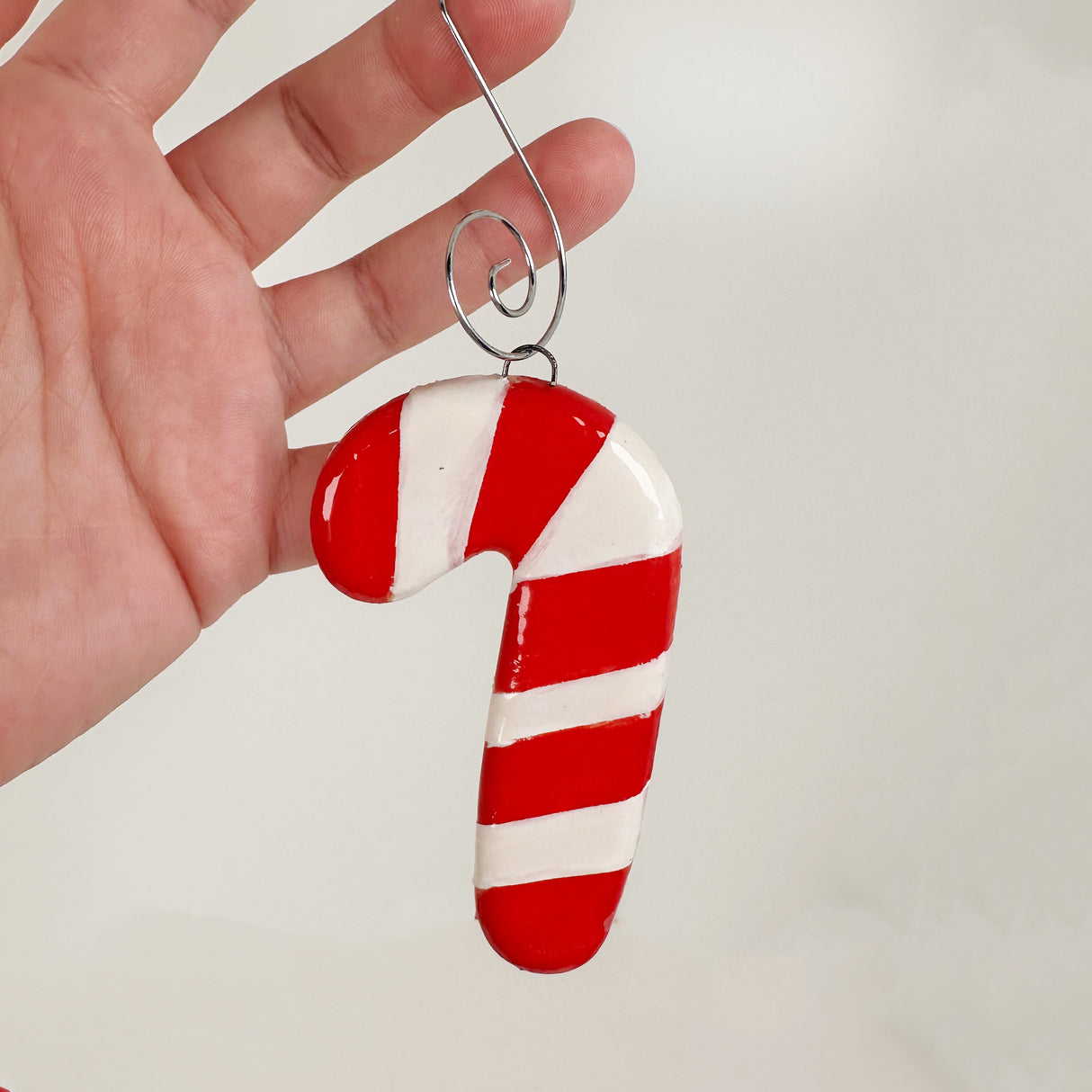 Ceramic Candy Cane Ornament | Once & Future Things