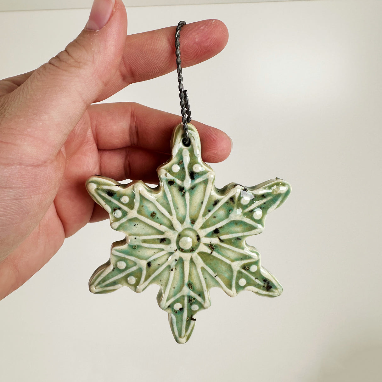 Ceramic Green Ornament- C | Once & Future Things