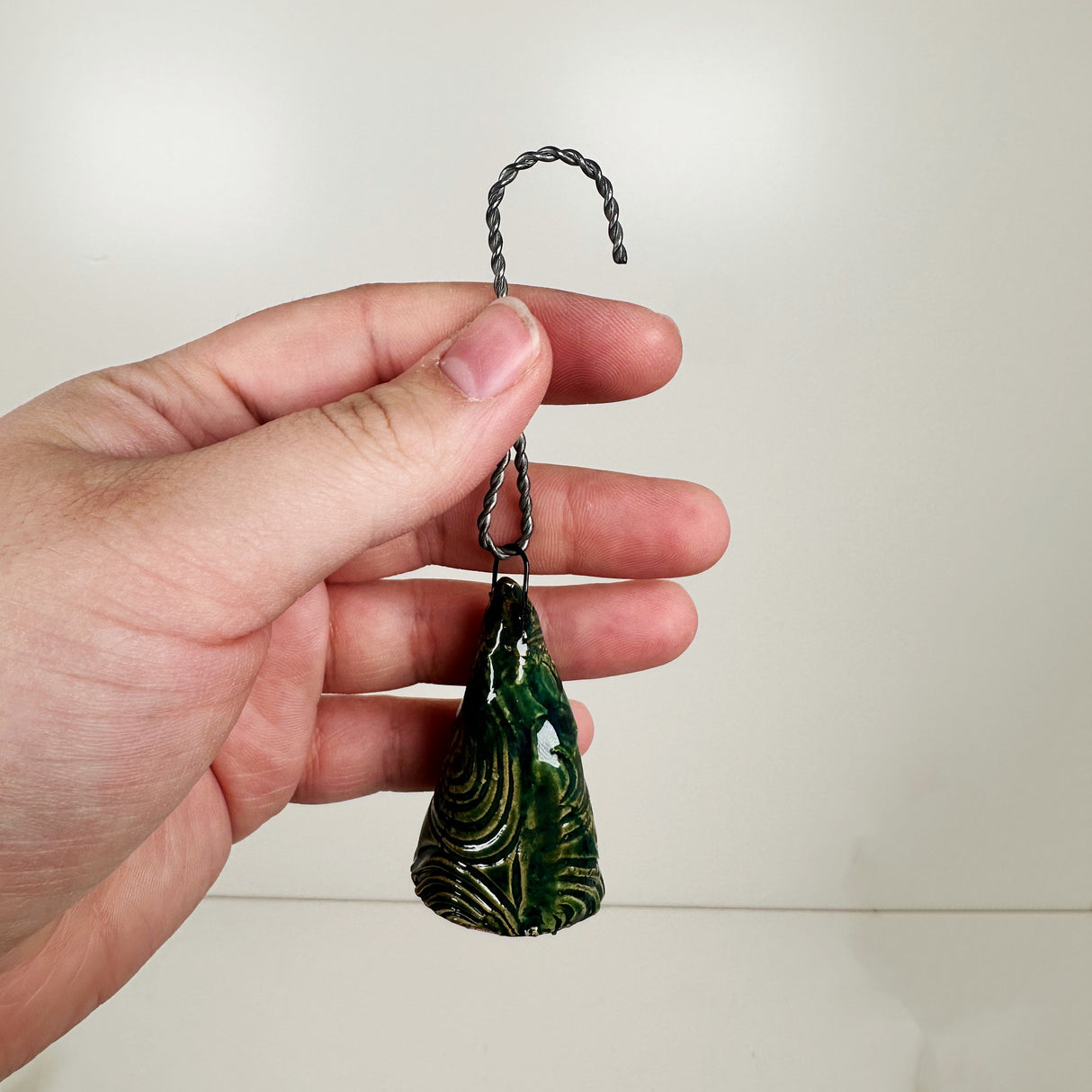 Ceramic Deep Green Tree Ornament- E | Once & Future Things