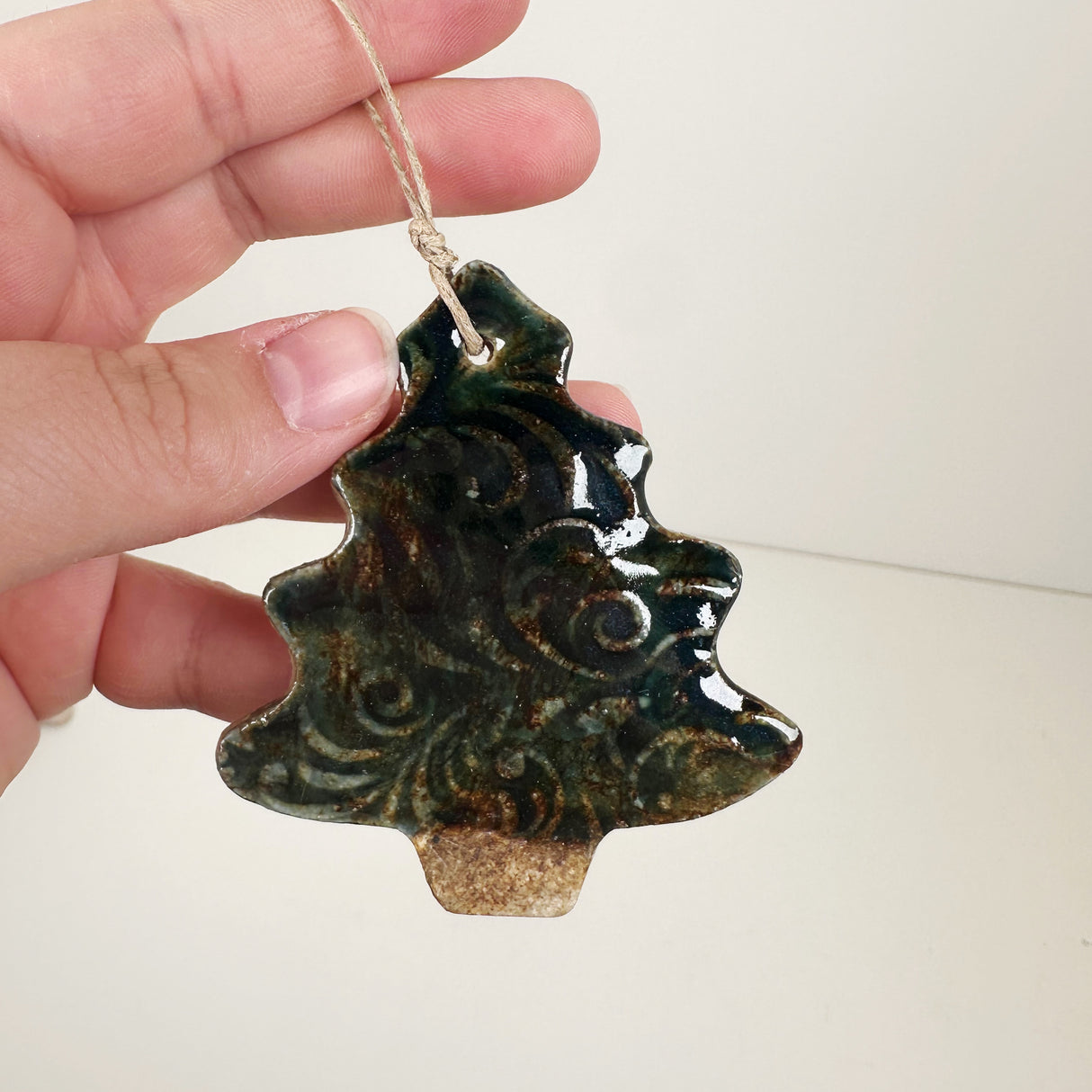 Ceramic Shimmering Swirl Tree Ornament | Once & Future Things
