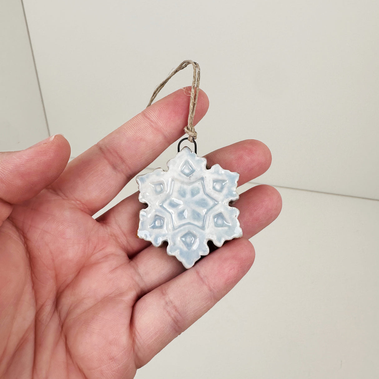 Ceramic Mini Snowflake Ornament | Once & Future Things