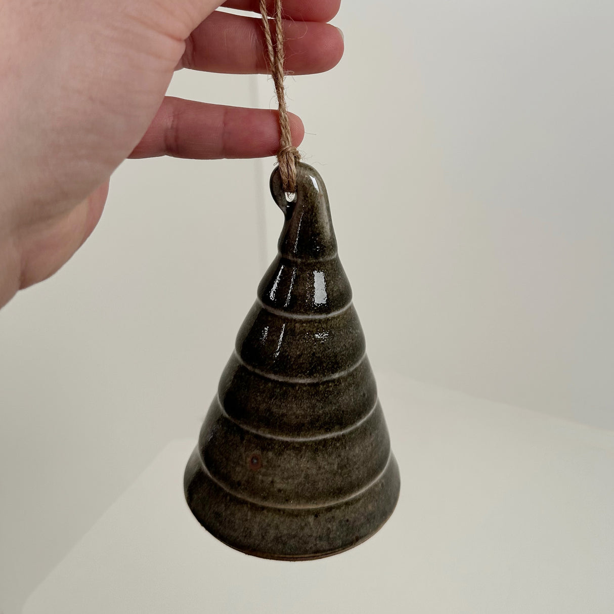 Dark Mossy Green Tiered Tree Ornament | Catherine Aufdenkamp