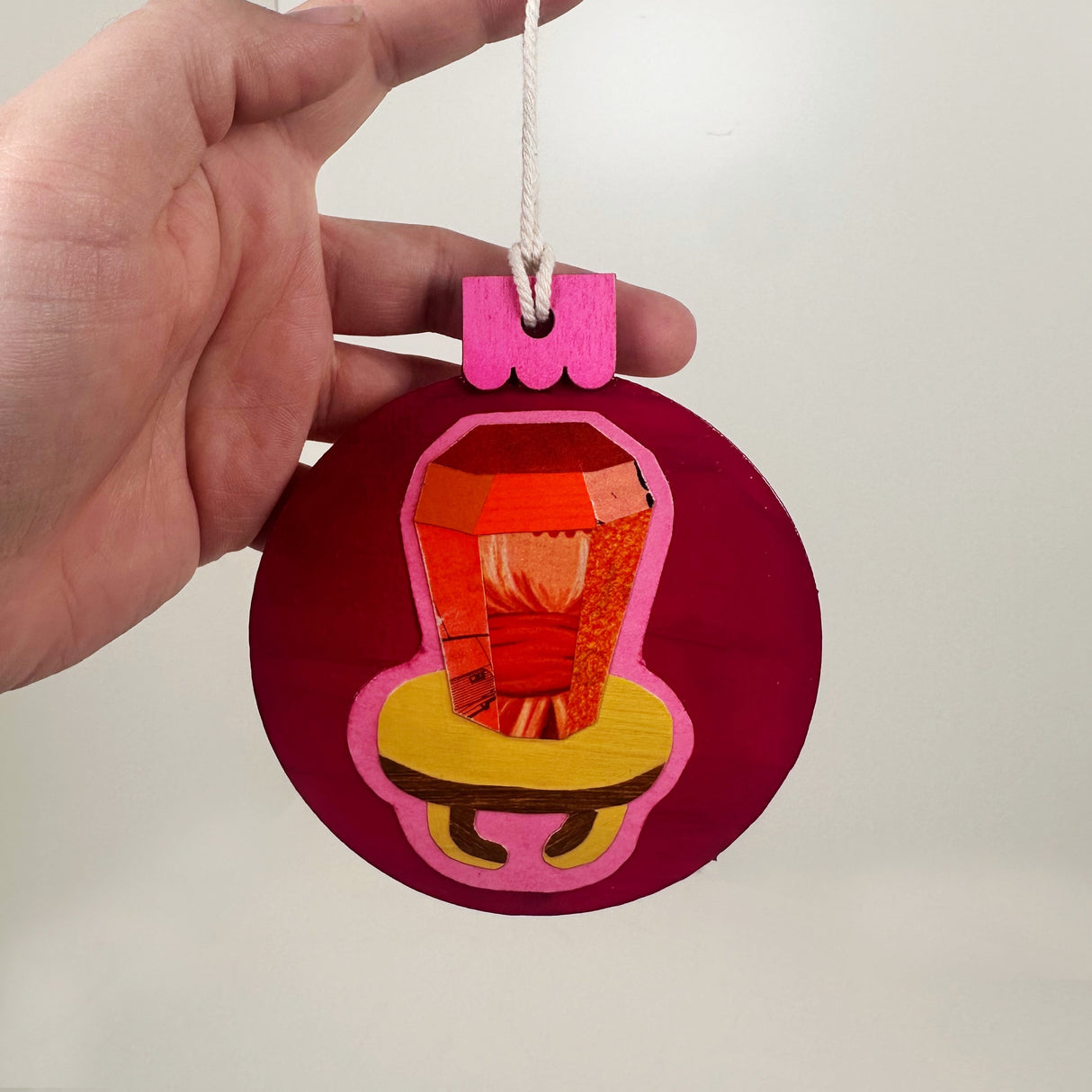 Ring Pop Painted Collage Ornament- Multiple Styles Available | Jackie Myers Art