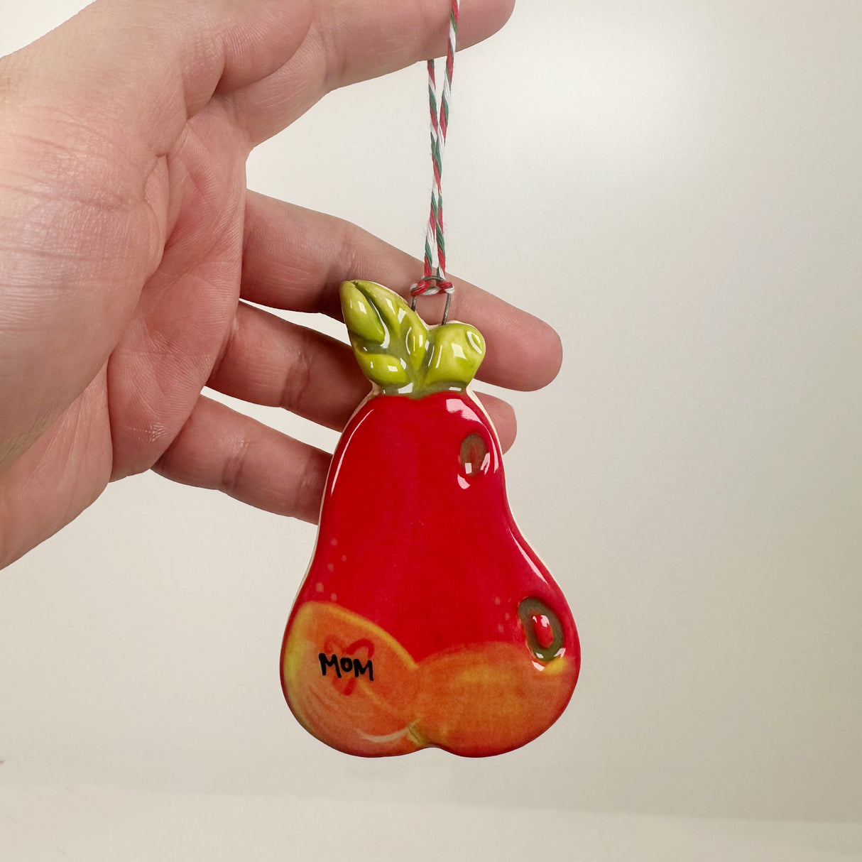 Red Pear Butt Ceramic Ornaments- Multiple Styles Available | Shop Maranda