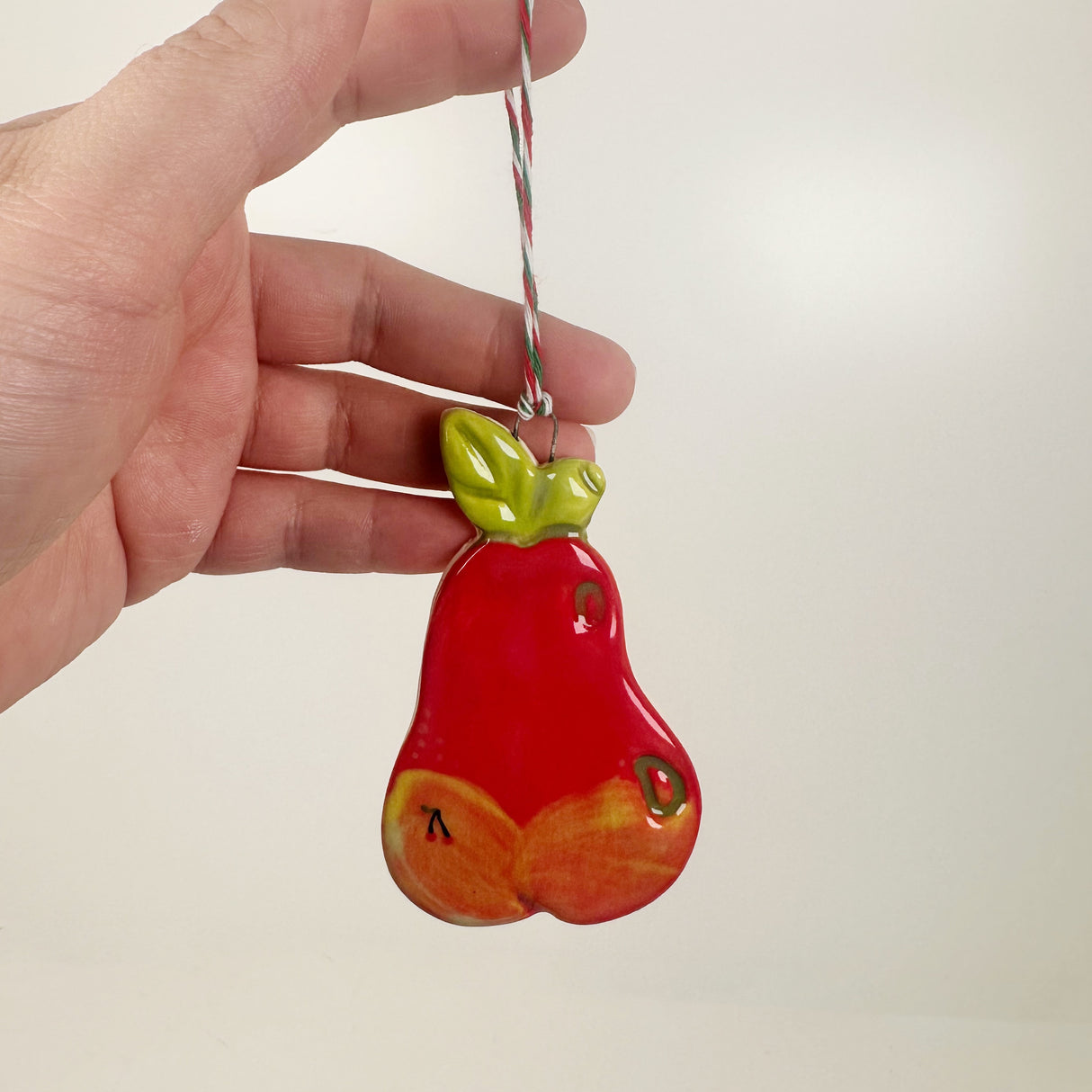 Red Pear Butt Ceramic Ornaments- Multiple Styles Available | Shop Maranda