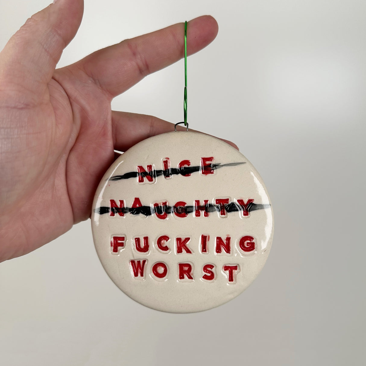 Naughty, Nice, The Worst Ceramic Ornament | Molly Jensen
