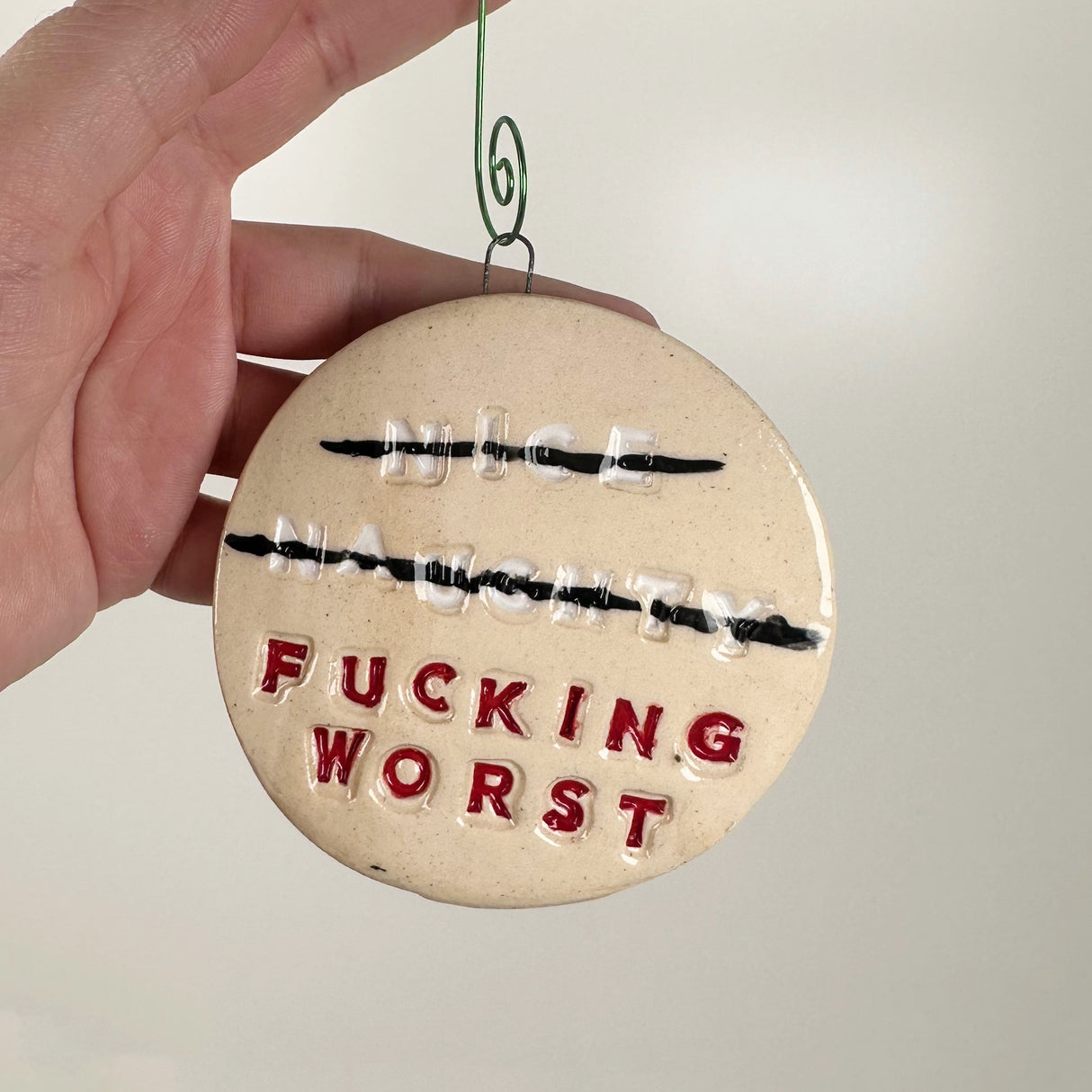 Naughty, Nice, The Worst Ceramic Ornament | Molly Jensen