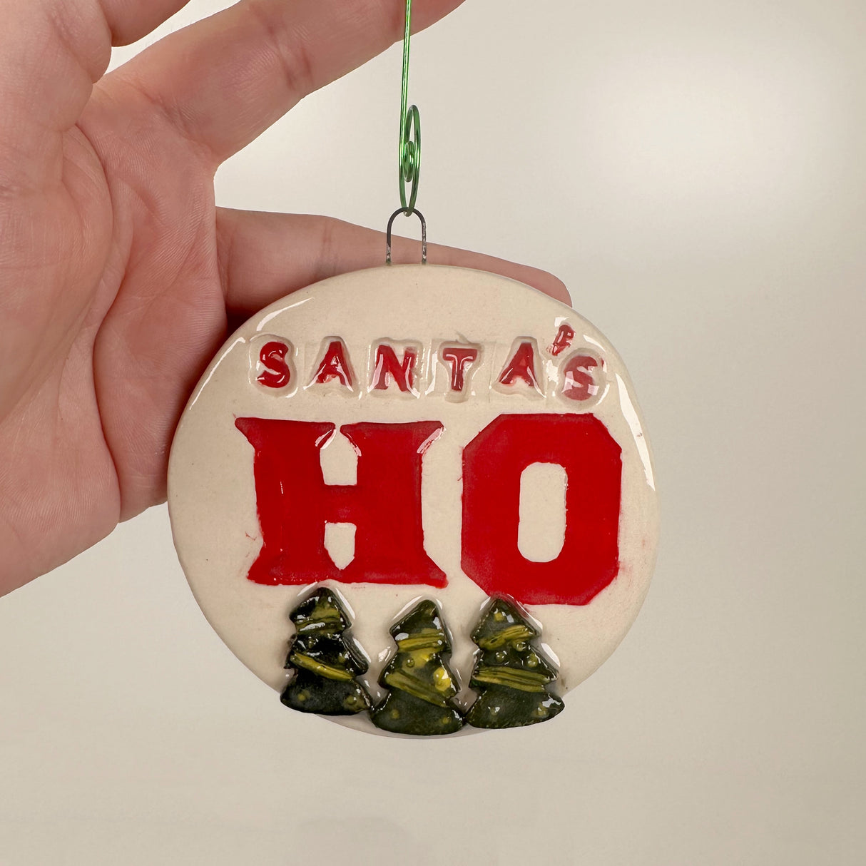 Santa's H* Ceramic Ornament | Molly Jensen