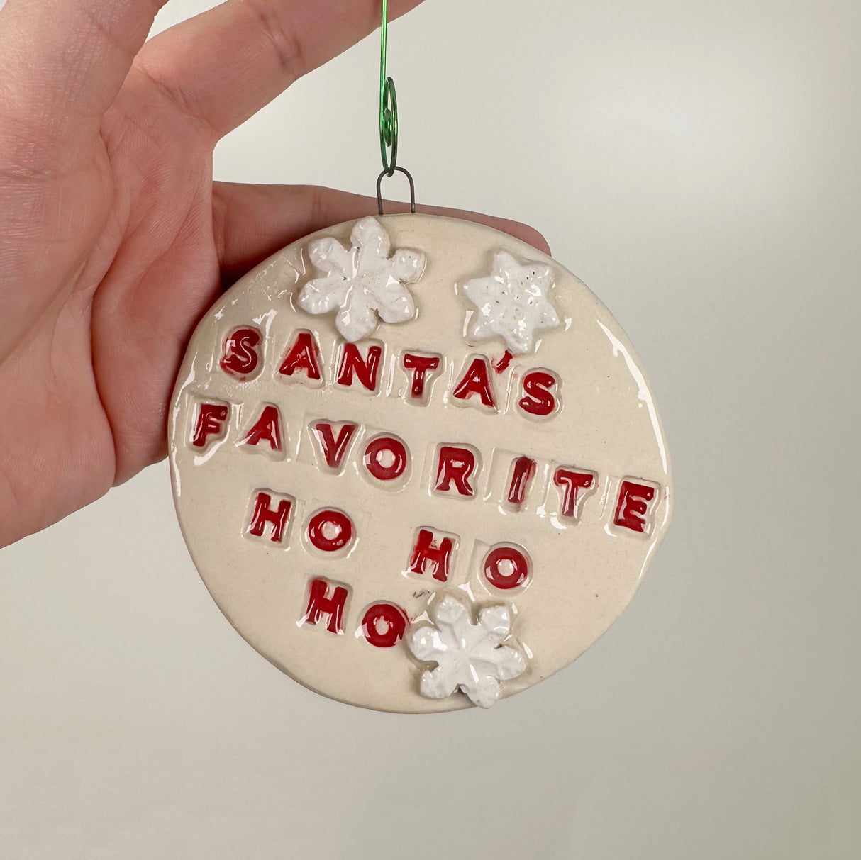 Santa's Favorite Ceramic Ornament | Molly Jensen