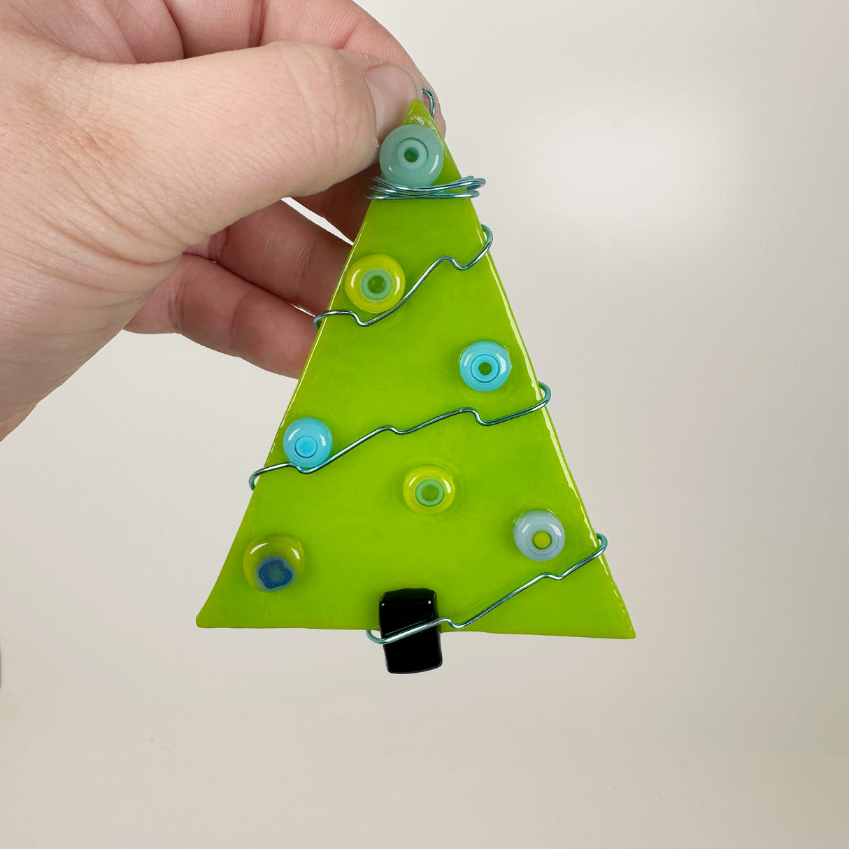 Green Tree Fused Glass Ornament - Multiple Styles Available | Figments of Imagination