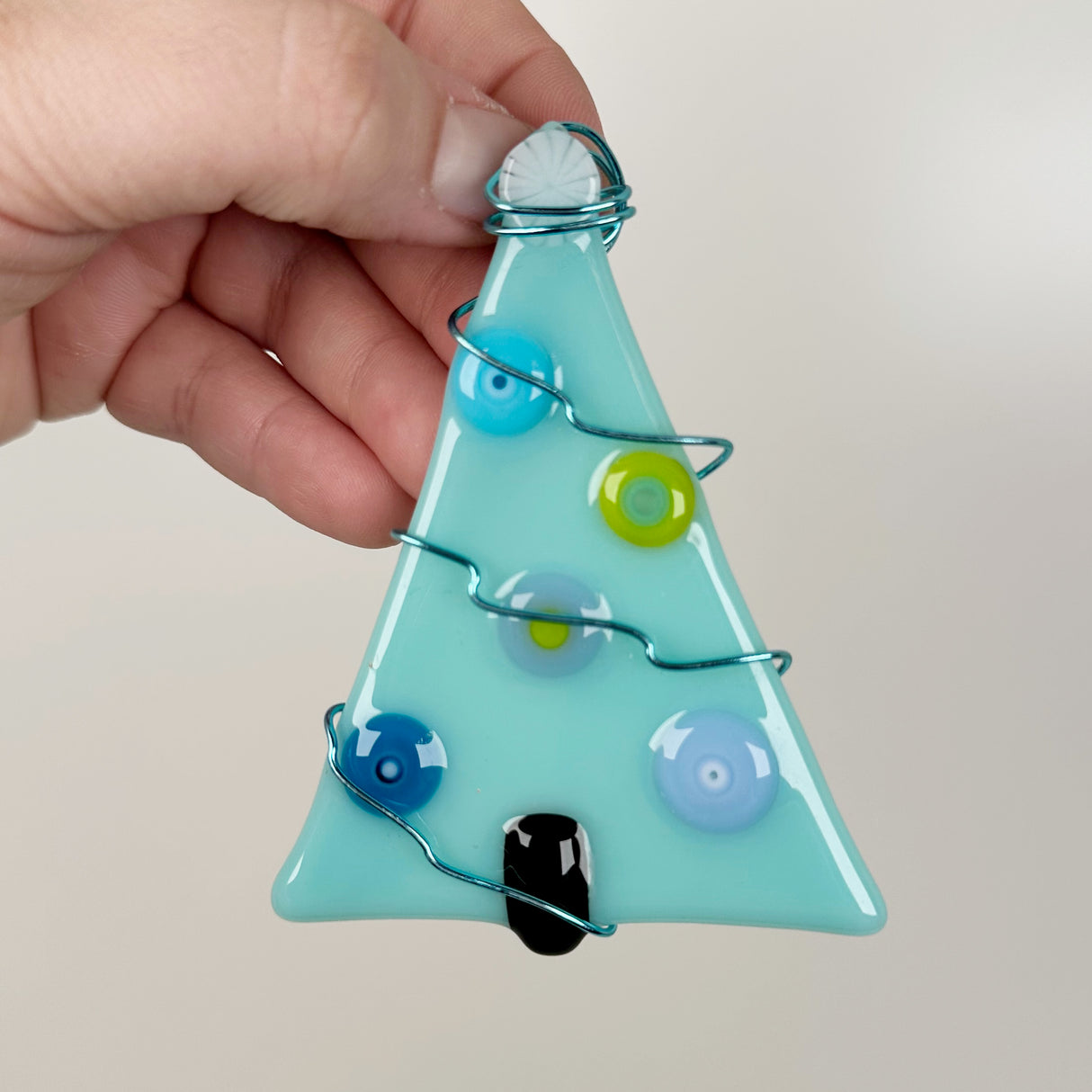 Blue Tree Fused Glass Ornament - Multiple Styles Available | Figments of Imagination