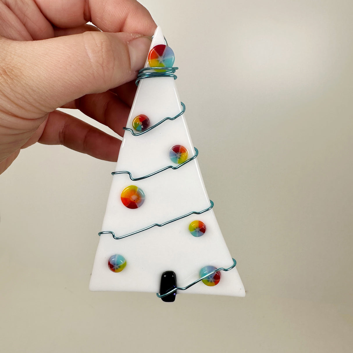 White Tree Fused Glass Ornament - Multiple Styles Available | Figments of Imagination