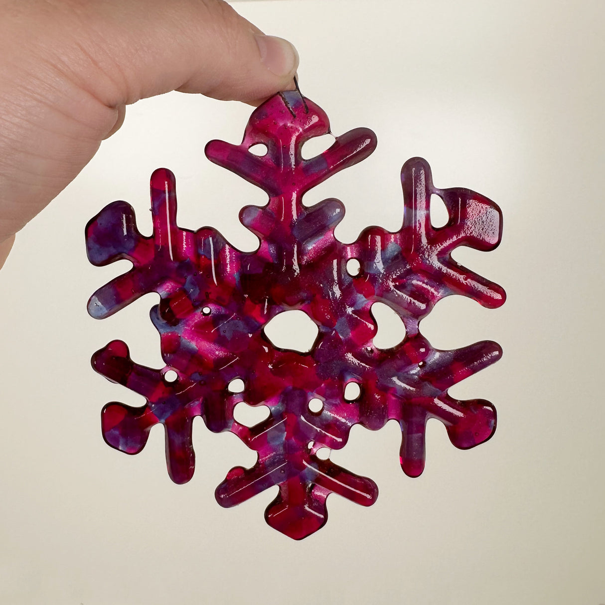 Fused Glass Snowflake Ornament - Multiple Styles Available | Figments of Imagination