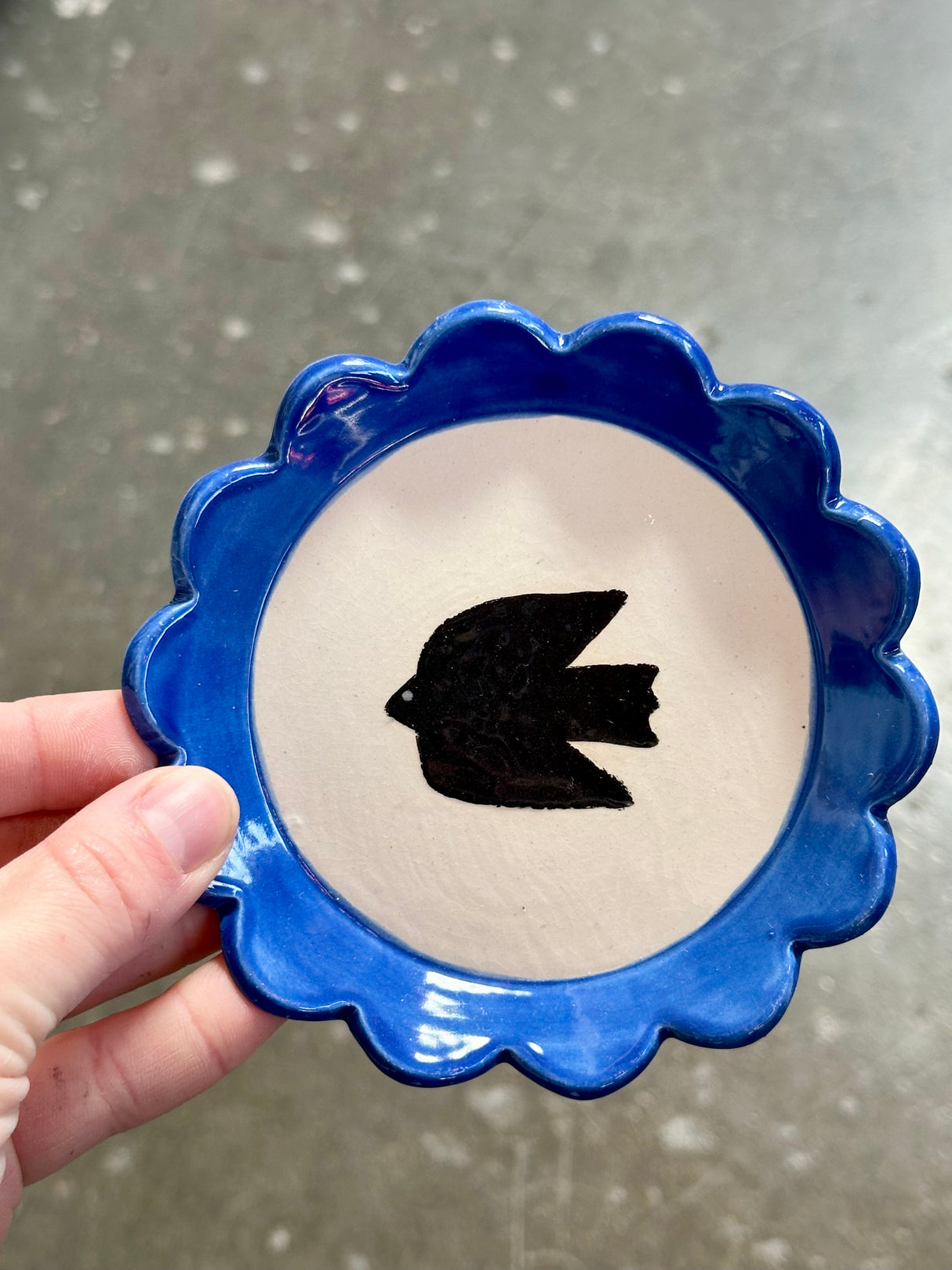 Small Scalloped Bird Dish | Madeleine Schmidt