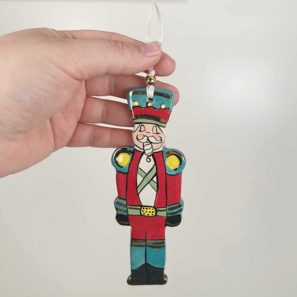 Handpainted Tall Nutcracker Ornament | Poppy Chick Studio