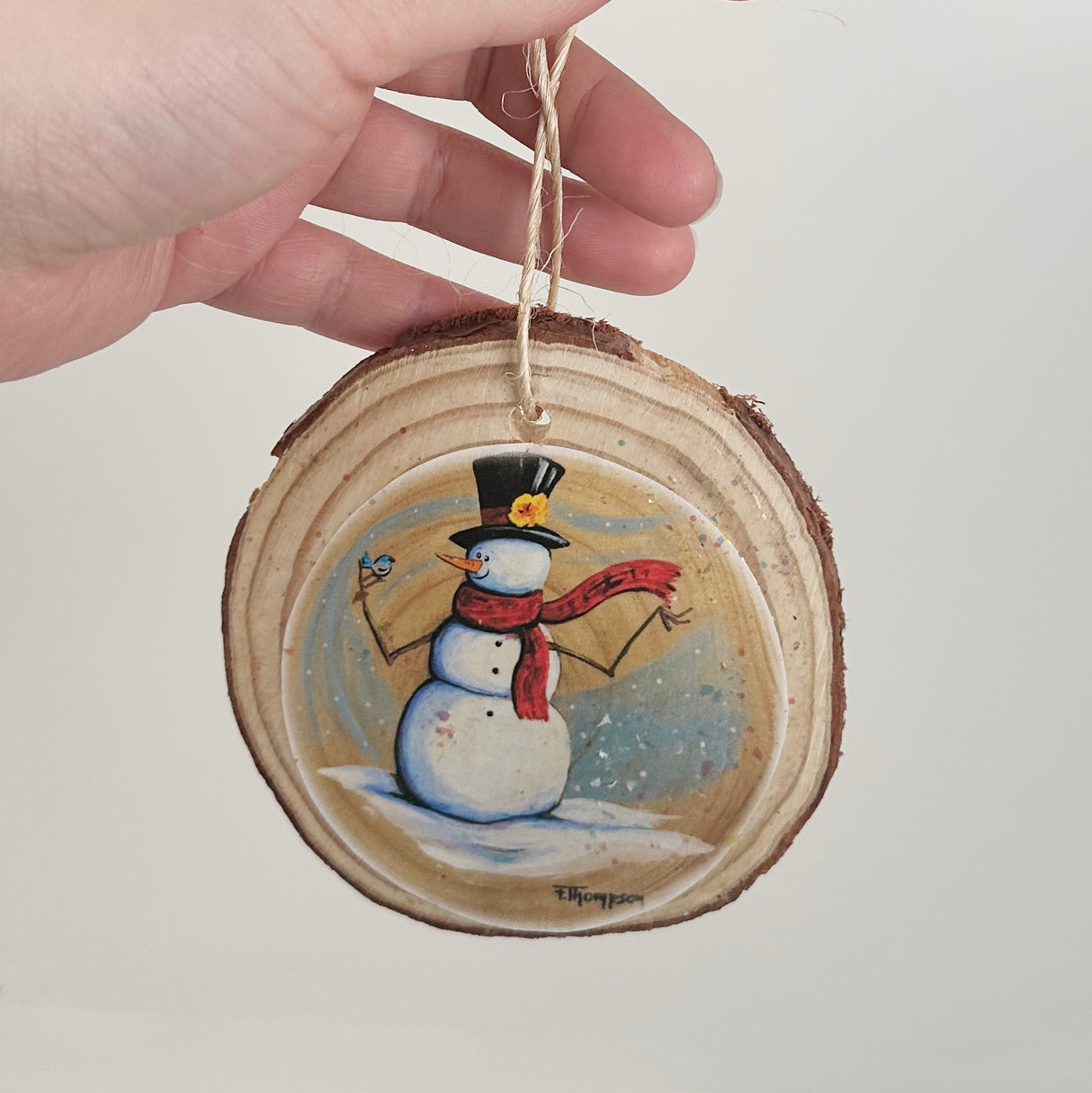 Snowman Wooden Ornaments | F Thompson
