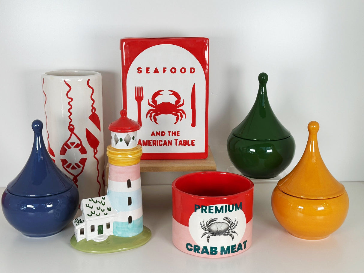 Seafood Cookbook Vase | Wholesale