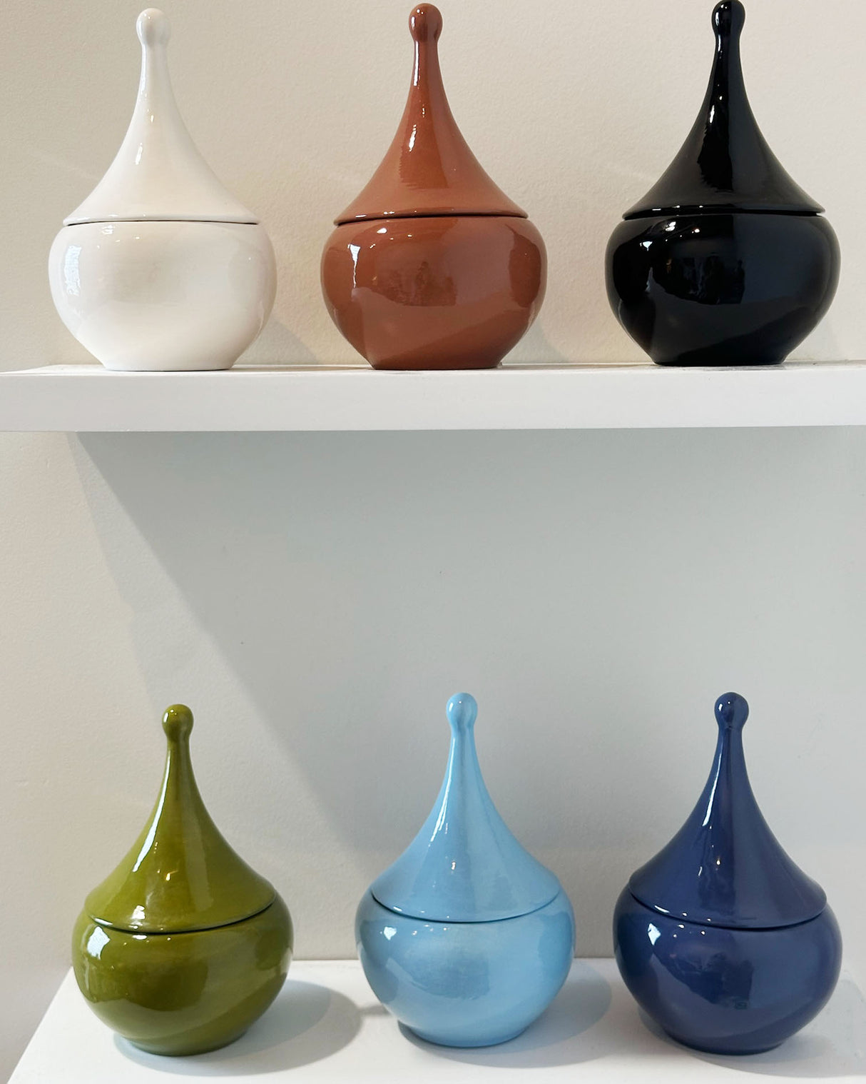Teardrop Jars in Vintage Blue Jeans