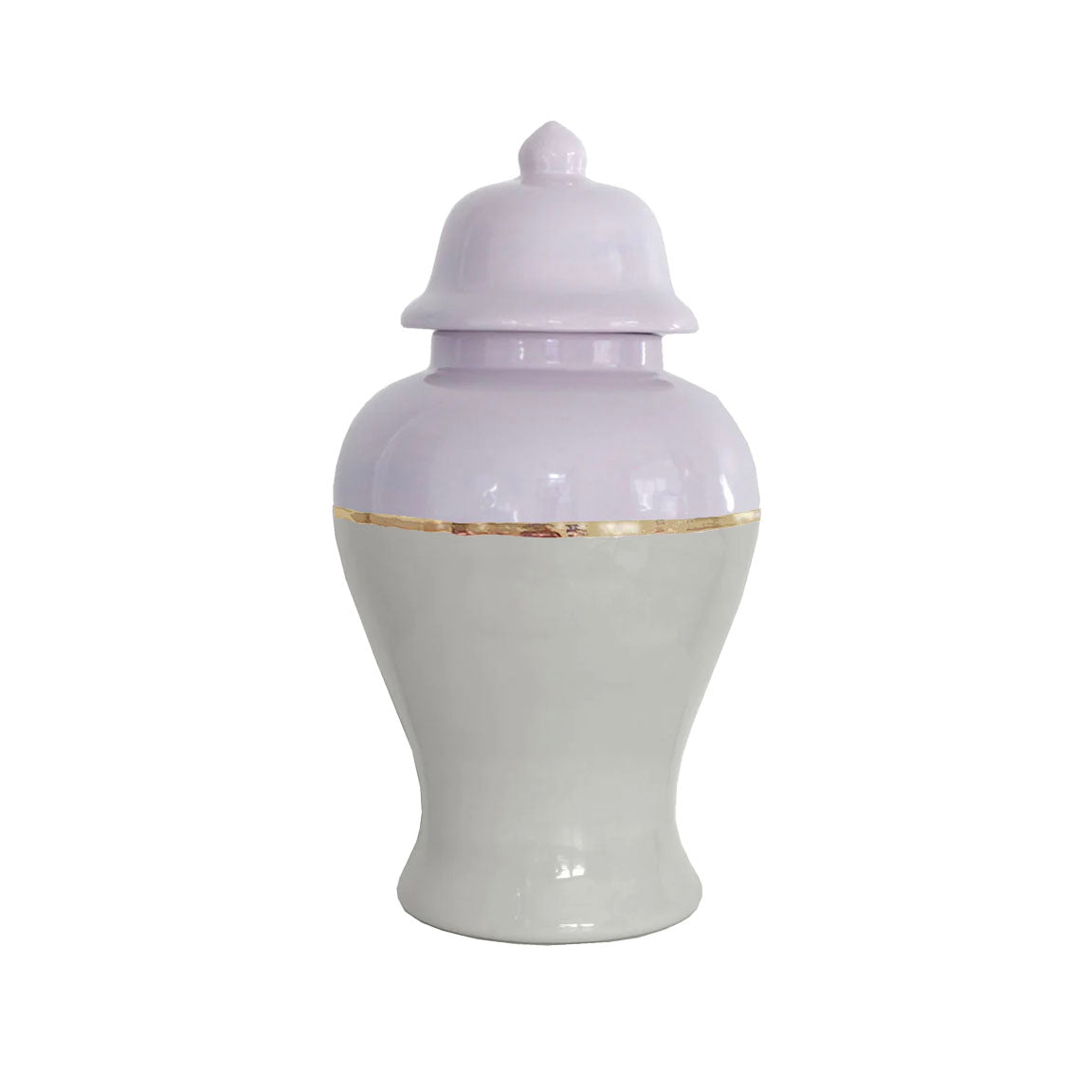 Two Tone Color Block Ginger Jar- The Neutrals