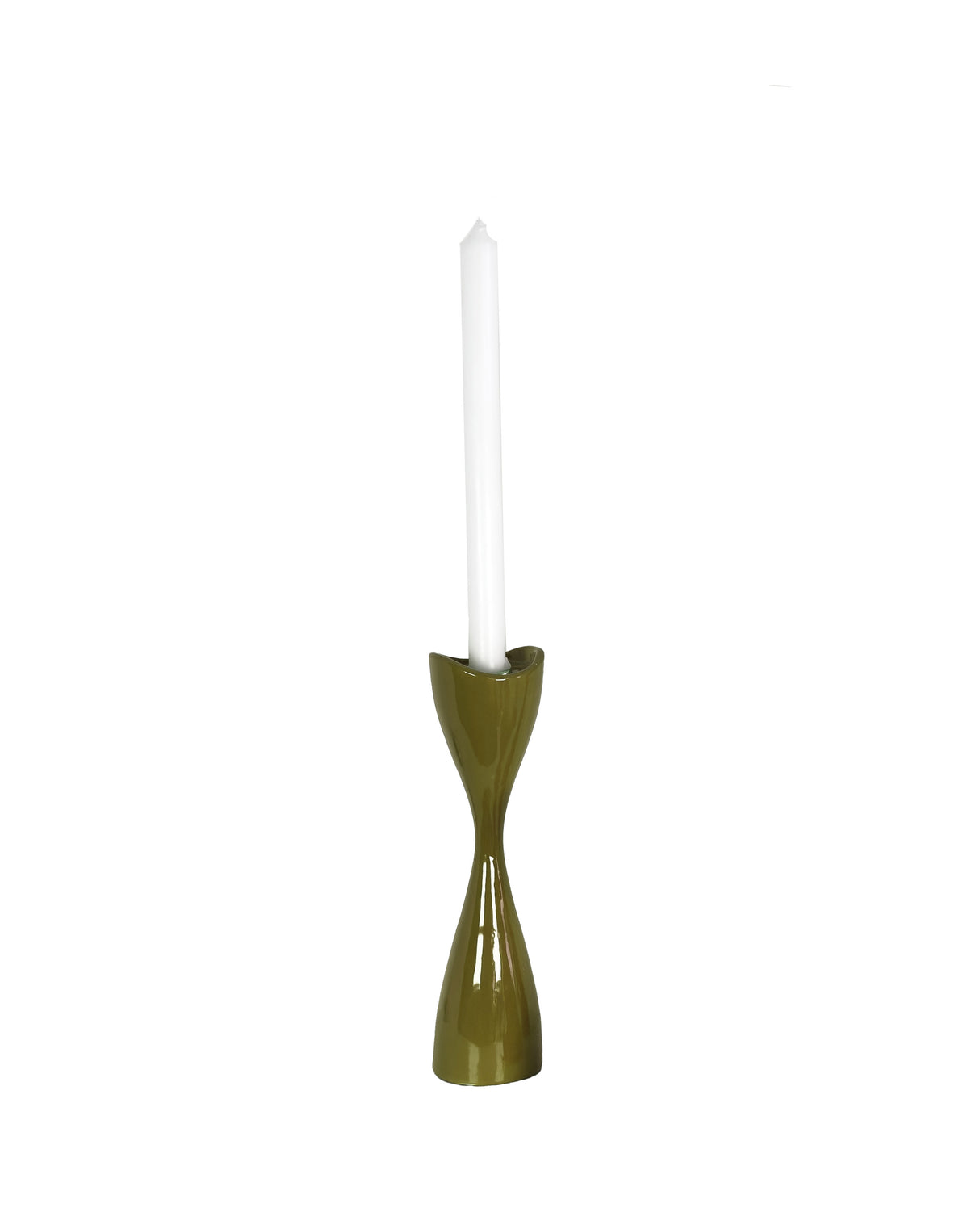 Tulip Candlestick Holders in Martini Green