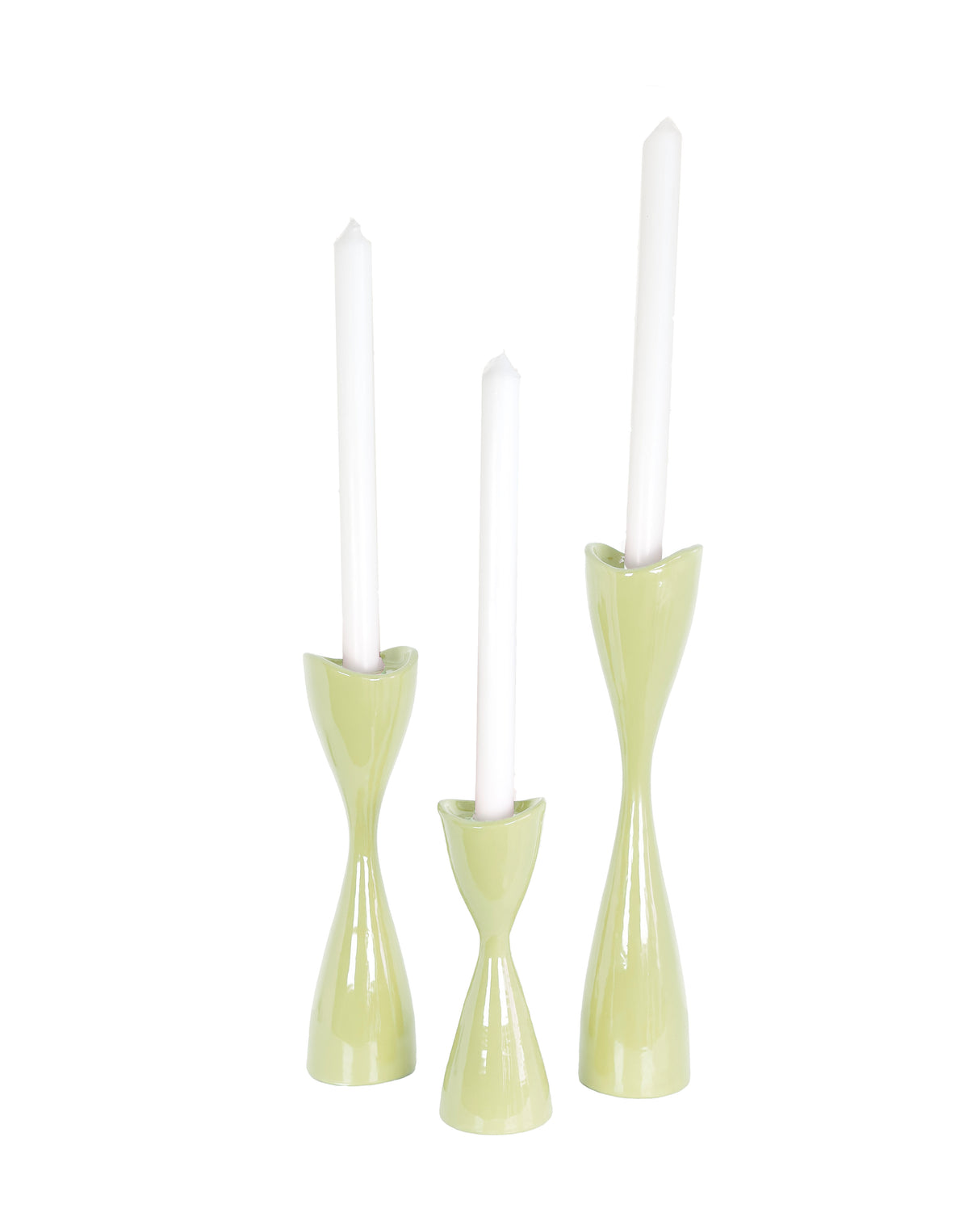 Tulip Candlestick Holders in Melon Ball