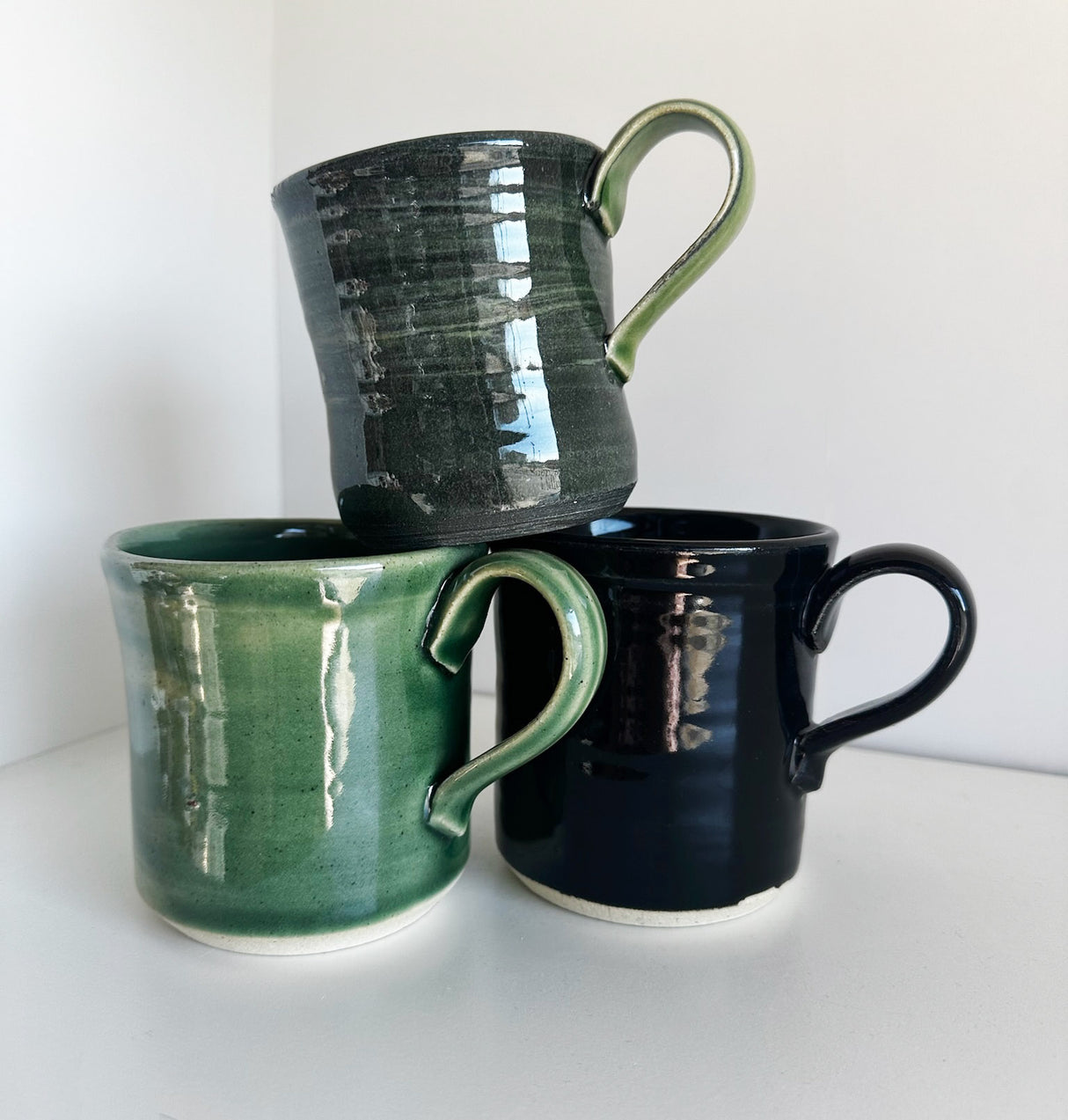 Sea Green & Blue Mugs | Pottery by Mike