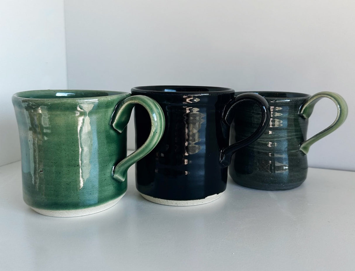 Sea Green & Blue Mugs | Pottery by Mike