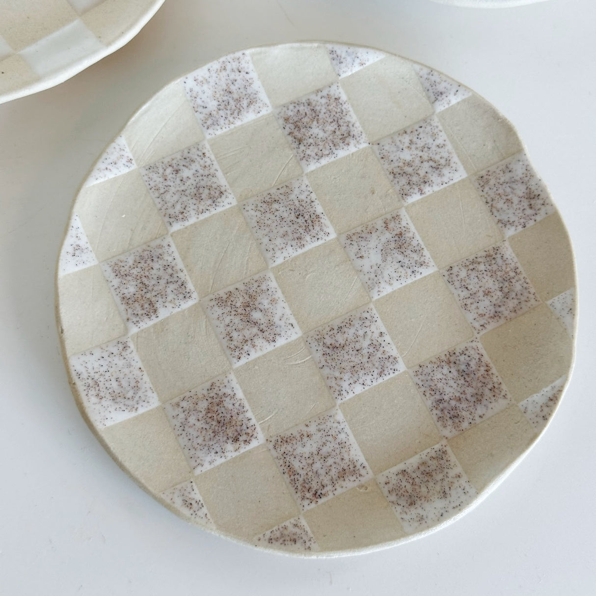 Round Checkered Dishes | Terra Clay Co.