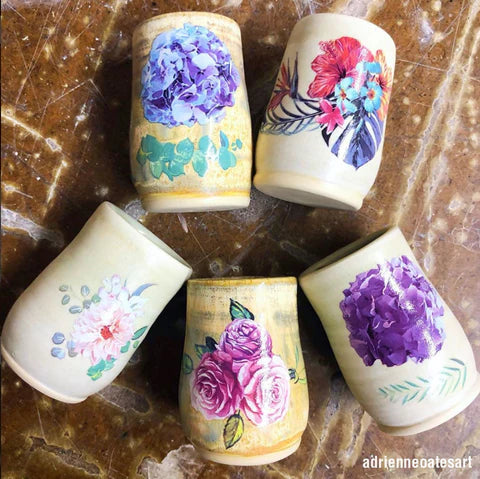 Flower Overglaze Decal Sheet