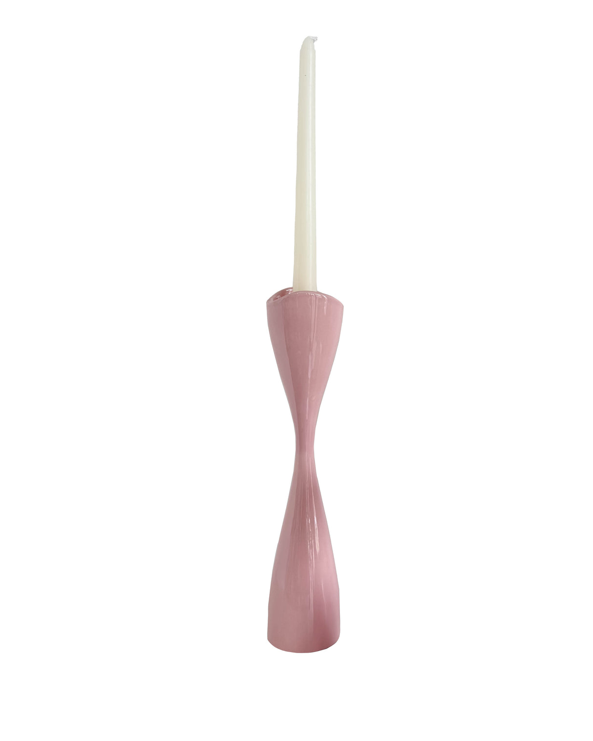 Tulip Candlestick Holders in Pink Cadillac