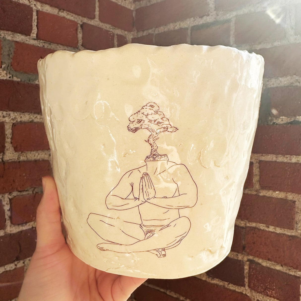 Large Pinch Planters Featuring Nudist Potted Plants- D