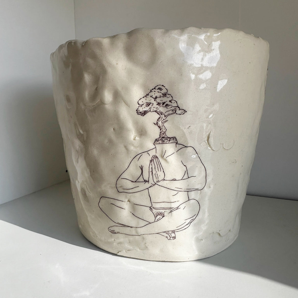 Large Pinch Planters Featuring Nudist Potted Plants- D